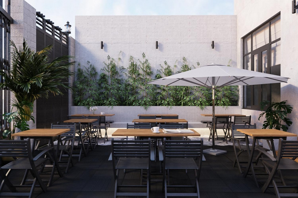 Mẫu Quán Cafe Đẹp Với Không Gian Mở