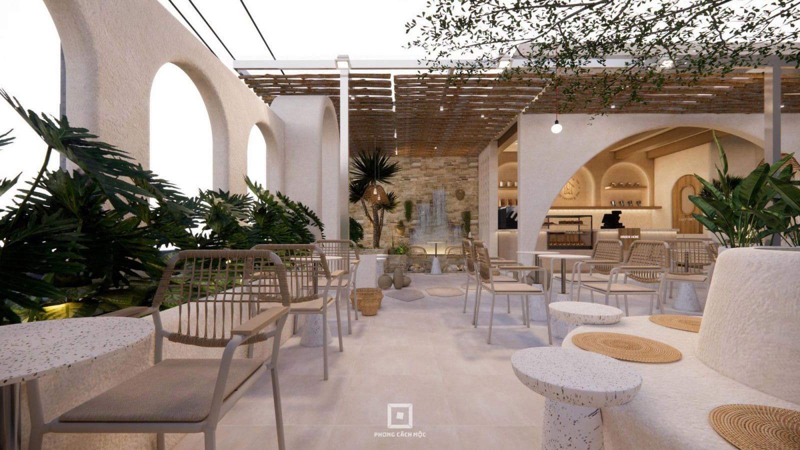 Mẫu Quán Cafe Đẹp Với Không Gian Mở