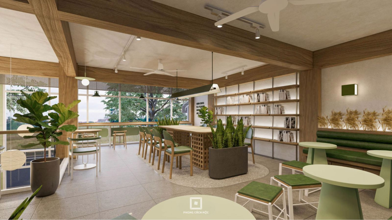 Mẫu thiết kế quán cafe được ưa chuộng trong năm 2024