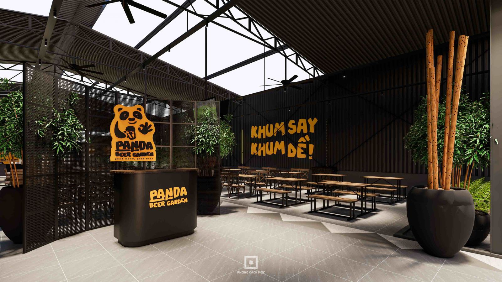 Thiết kế nhà hàng Panda Beer Garden