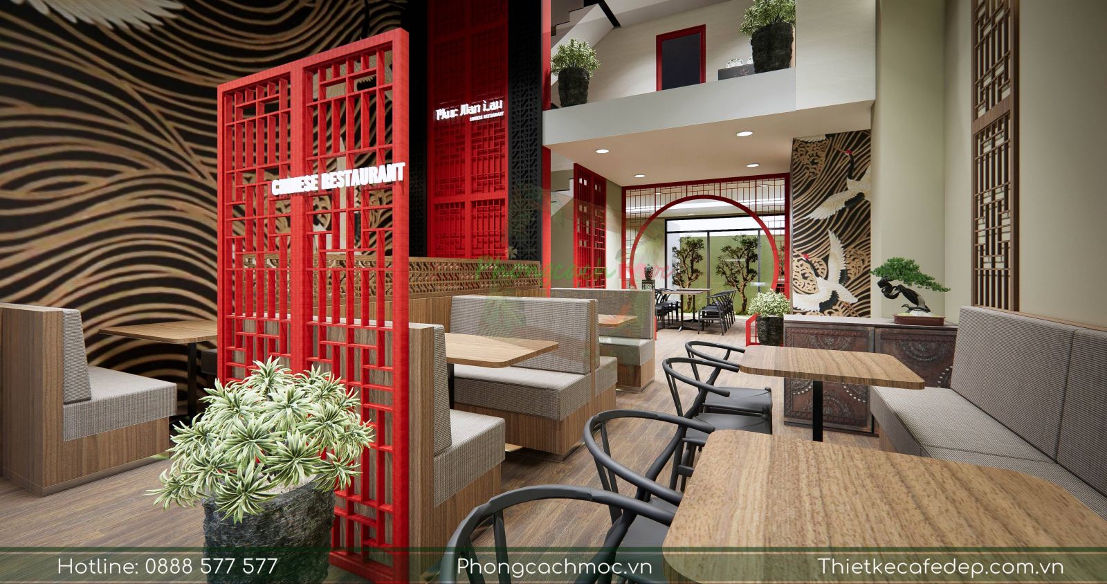 Thiết kế nhà hàng Hongkong Phúc Mãn Lầu - Quận 7 | Phong Cách Mộc