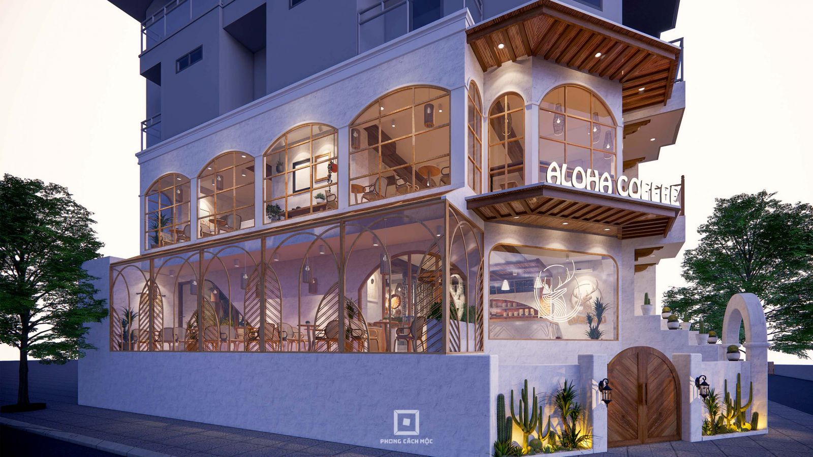 Thiết kế kiến trúc Aloha Coffee Quận 7