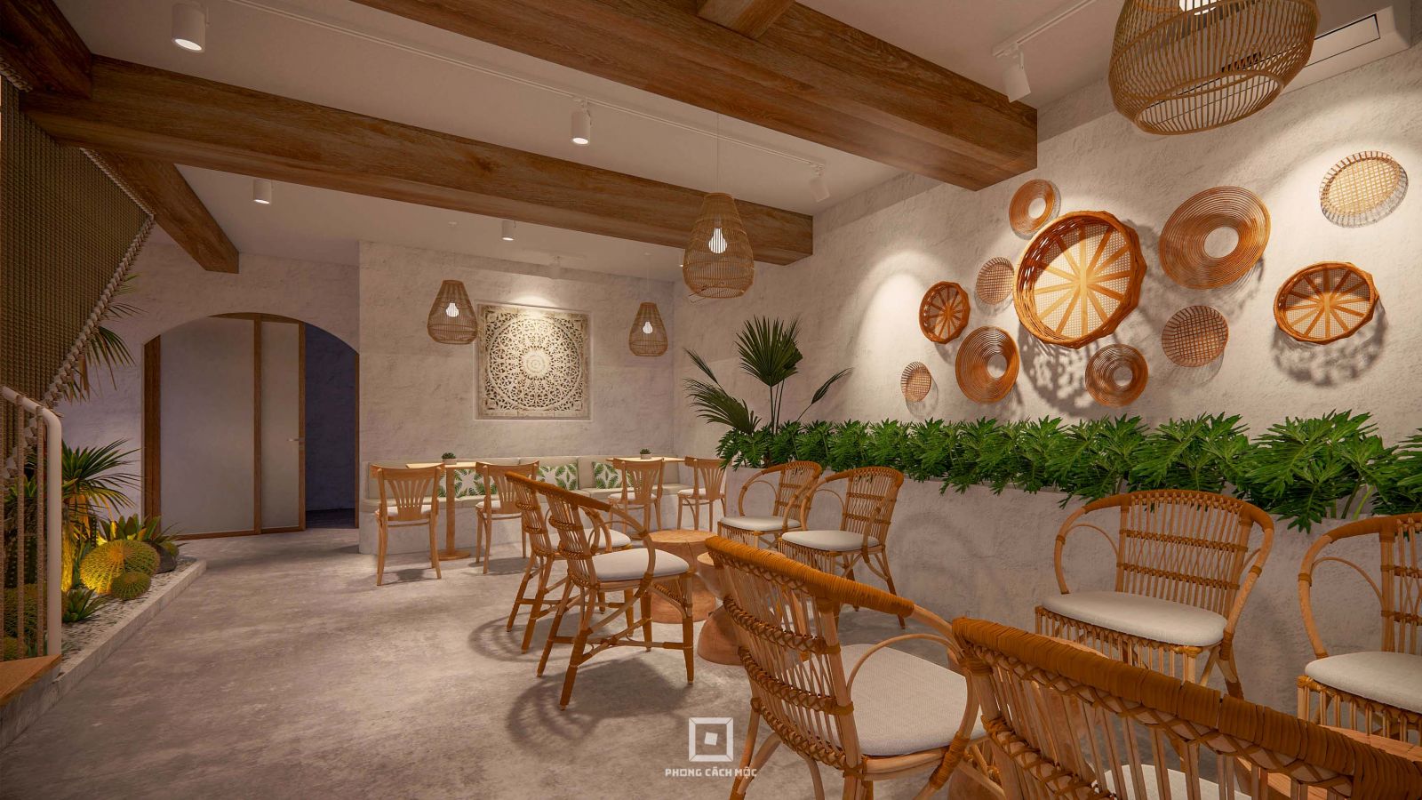 Thiết kế nội thất quán cafe Aloha Coffee Q7