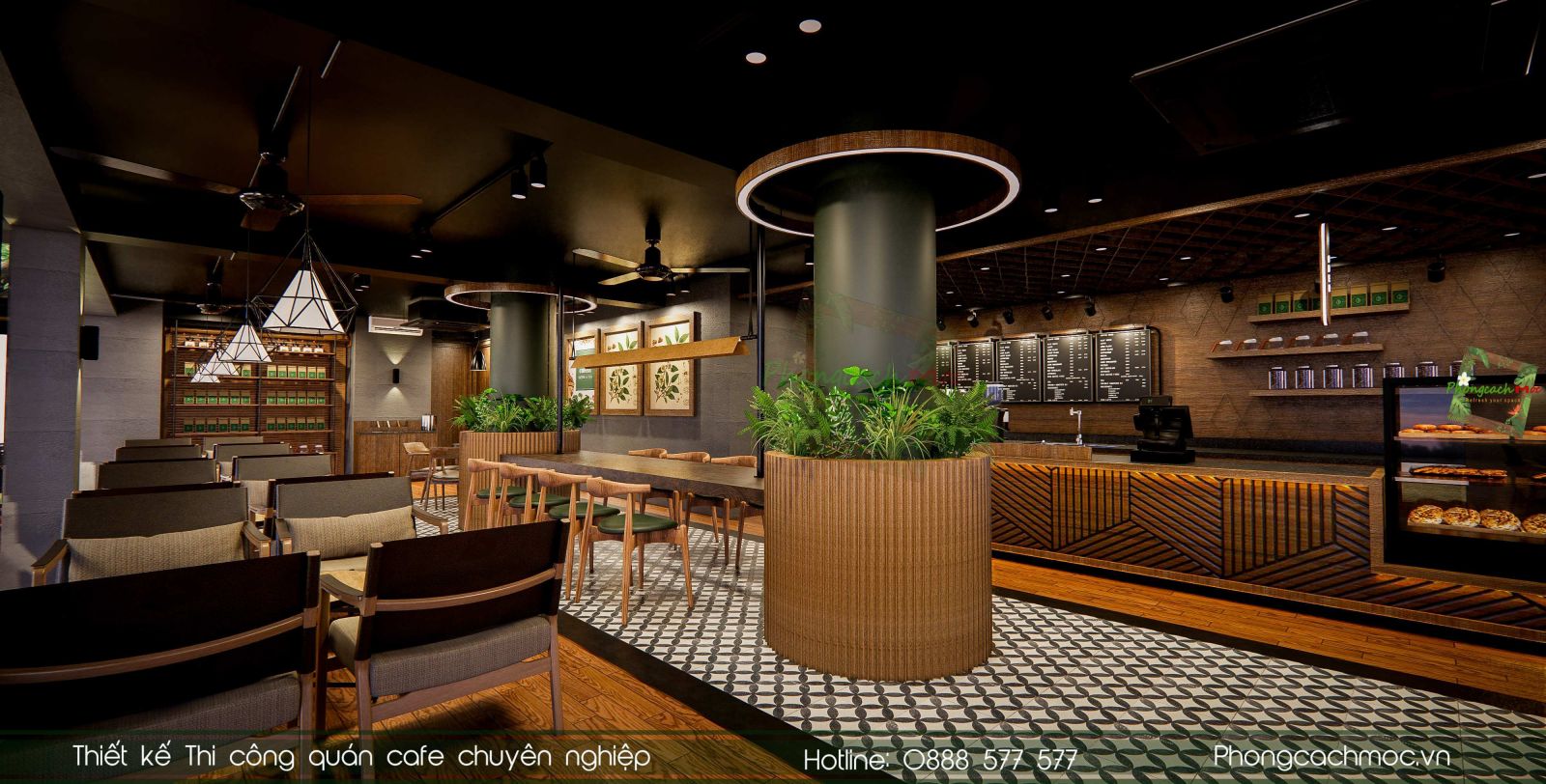 ​ Thiết kế quán cafe Ming Coffee | Phong Cách Mộc  Click and drag to move ​