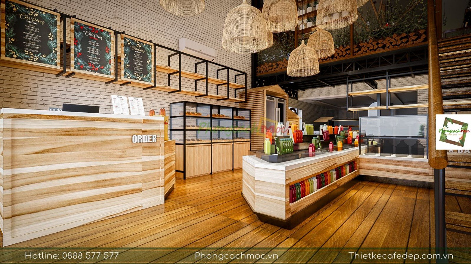 thiết kế không gian nội thất quán cafe kết hợp tiệm bánh tại phú quốc