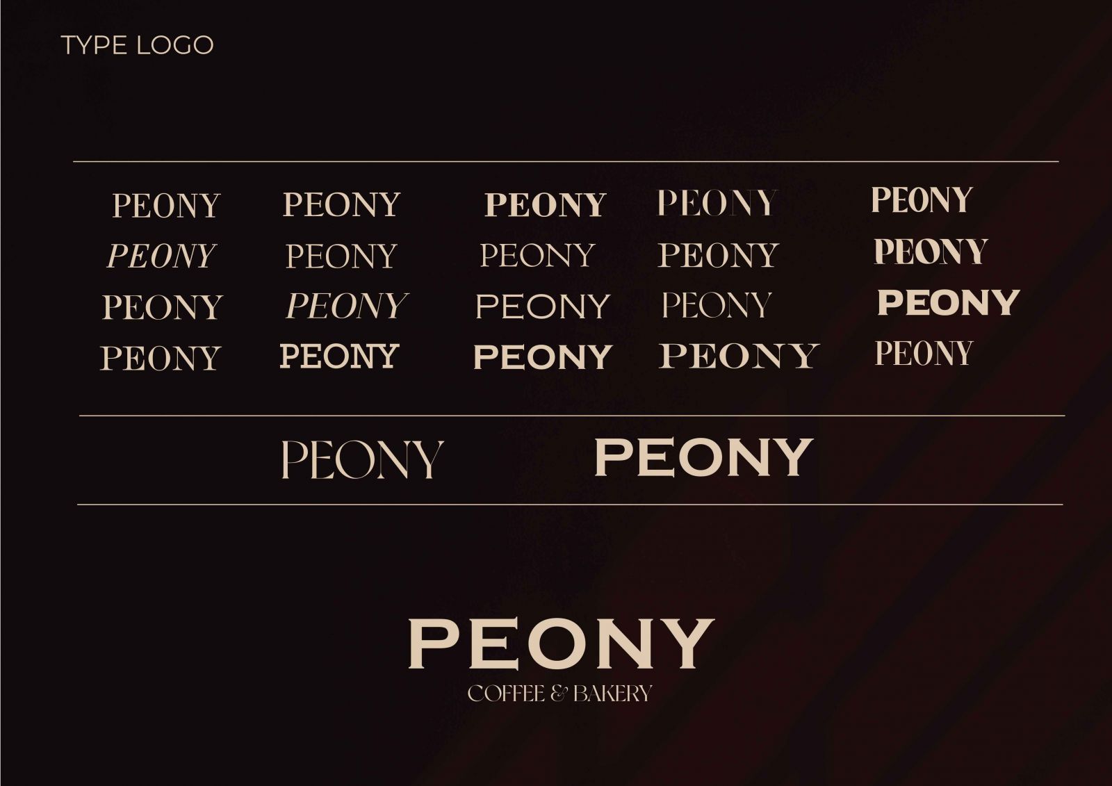 Type logo Peony Coffee