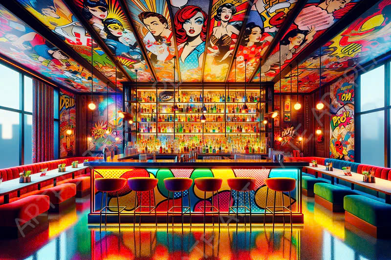 Mẫu thiết kế không gian phong cách Pop-Art ấn tượng 