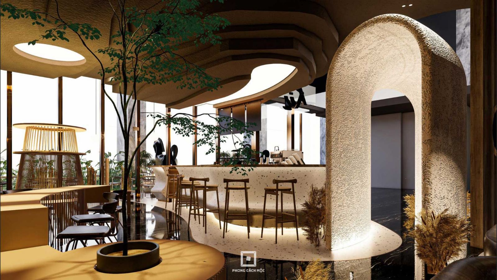 thiết kế quán cà phê Kis Coffee