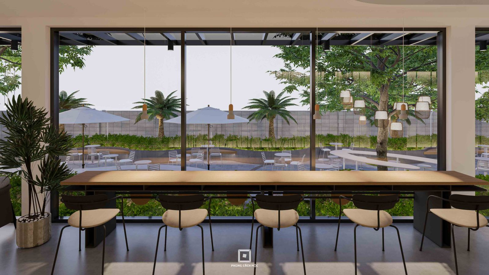 Khu cà phê trong nhà