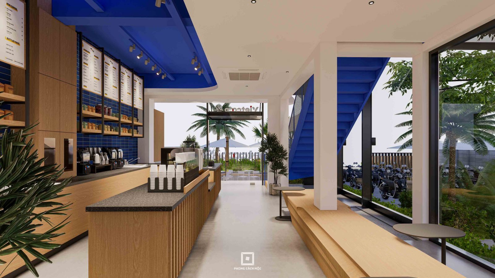 Khu cà phê trong nhà