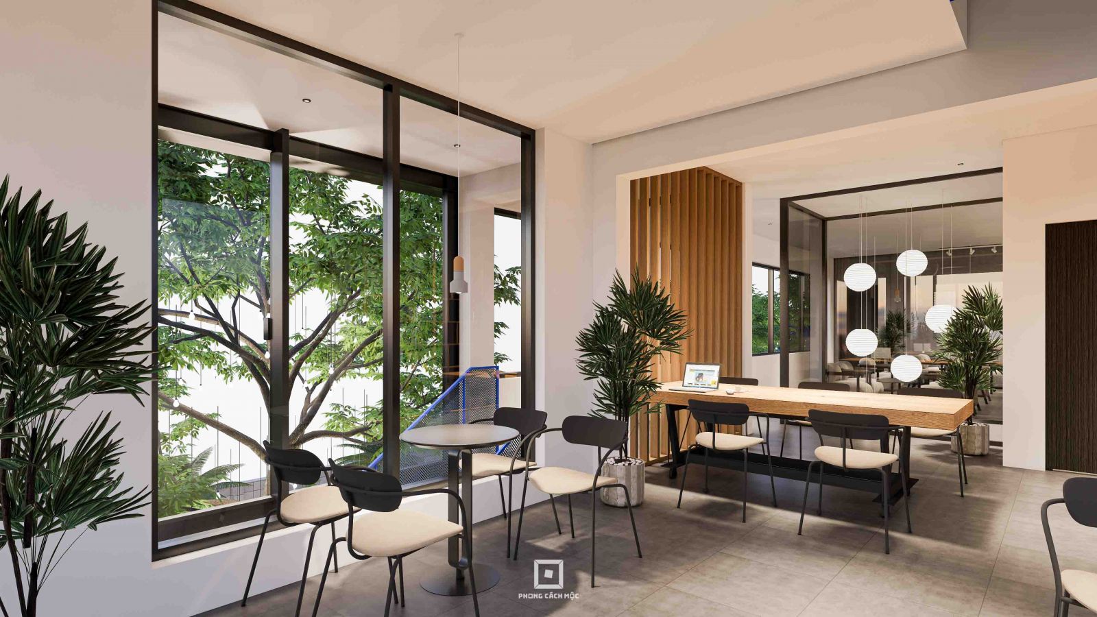 Khu cà phê trong nhà