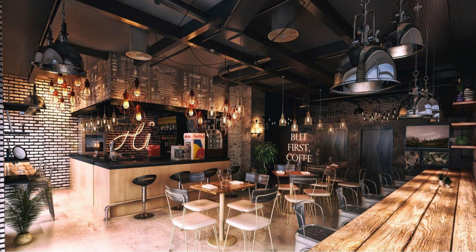 Lợi ích khi chọn phong cách Vintage Industrial cho quán café