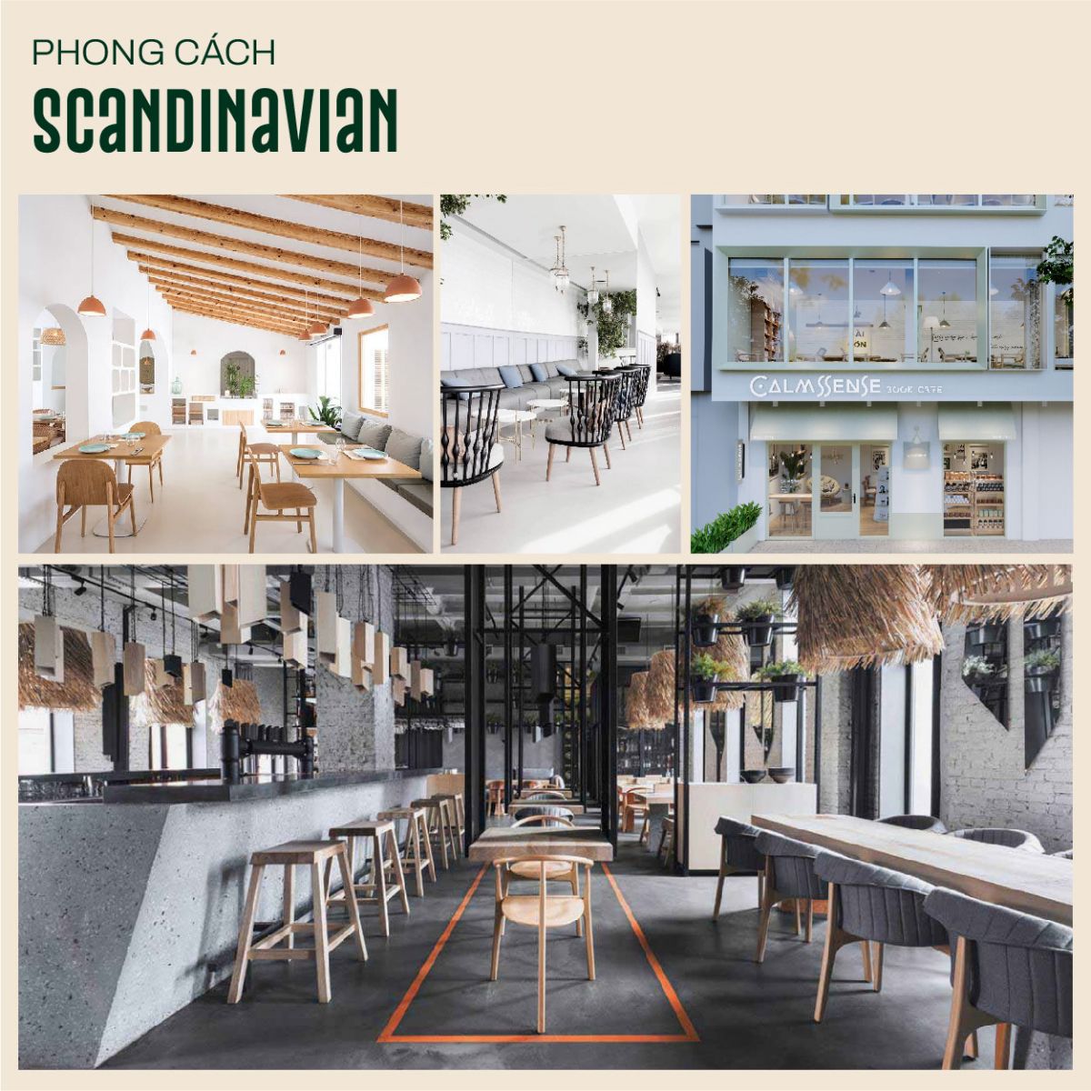 phong cách thiết kế quán cafe scandinavian